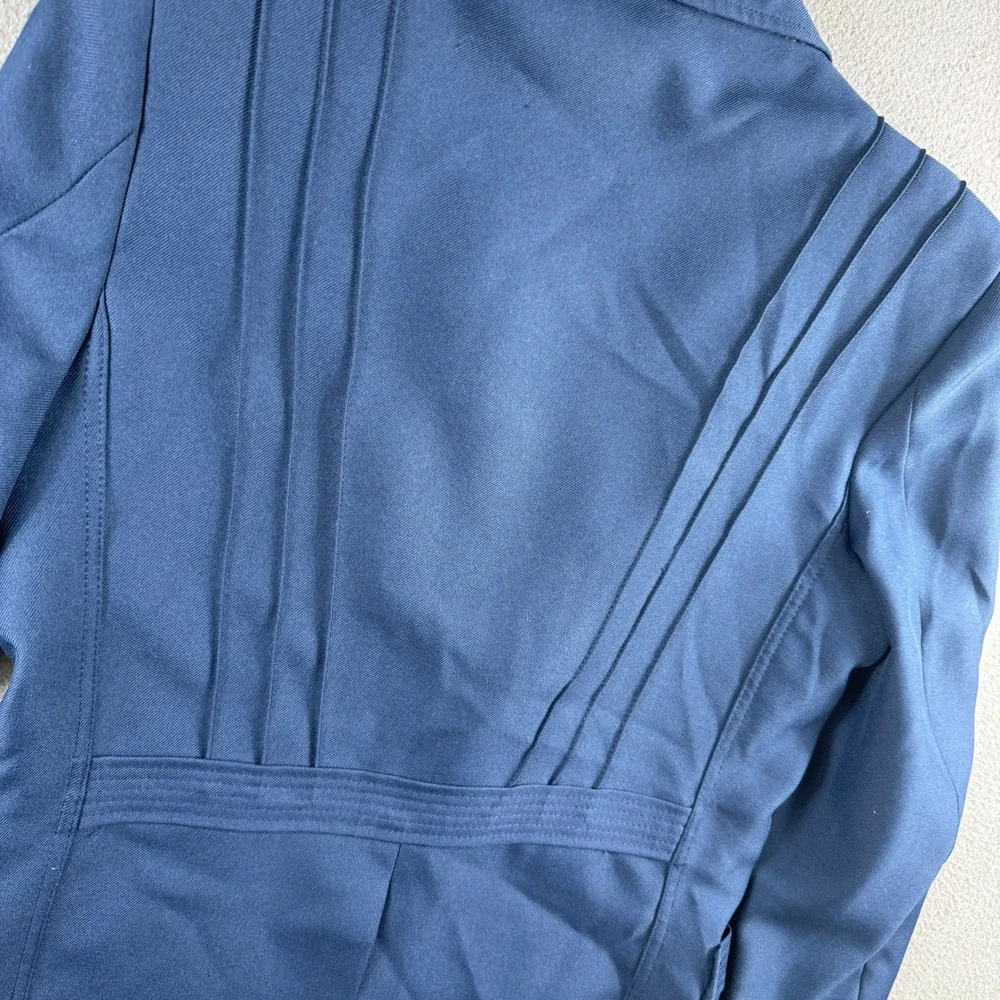 Vintage Blazer Men 40 Blue Norfolk Back Belted Pleated Disco 70s Preppy Retro